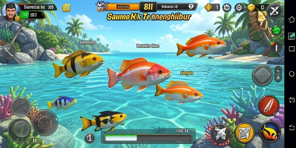 Tampilan gameplay yang menarik dalam 8II Tembak Ikan.