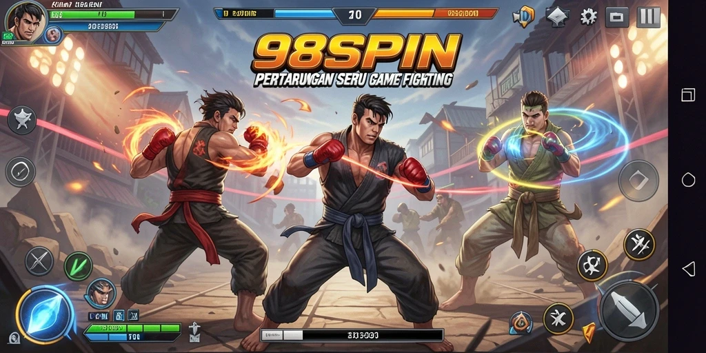 Gameplay seru dalam <strong>98SPIN</strong> saat pertarungan epik berlangsung.