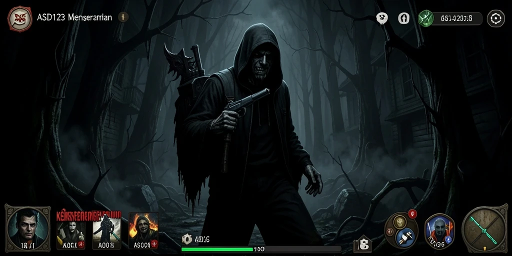 Tampilan gameplay mencekam yang memperlihatkan suasana Horror