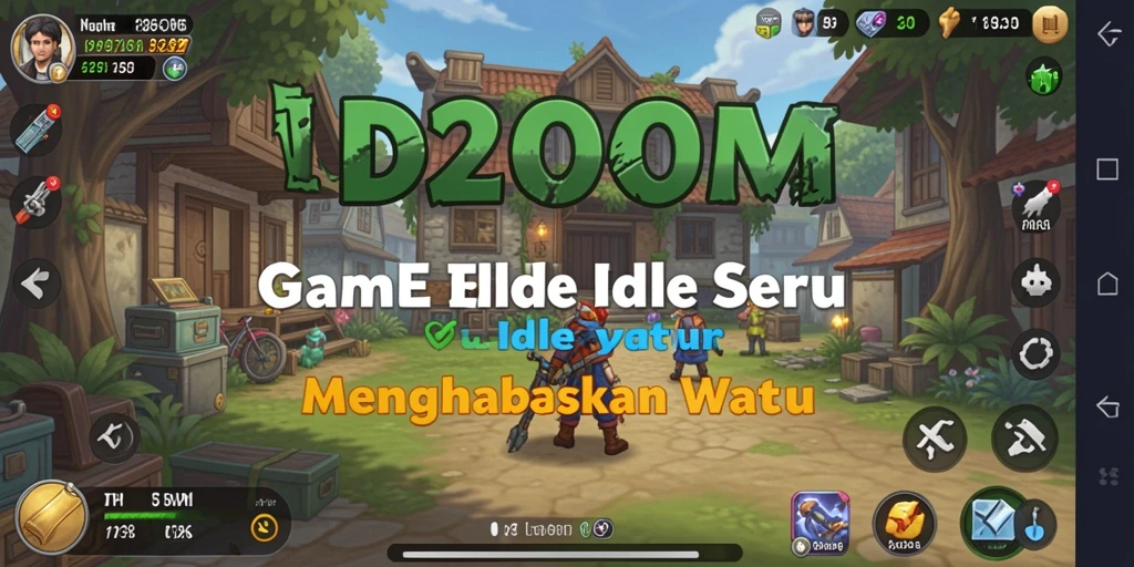 Tampilan gameplay D200M dengan mekanik Idle yang menarik.