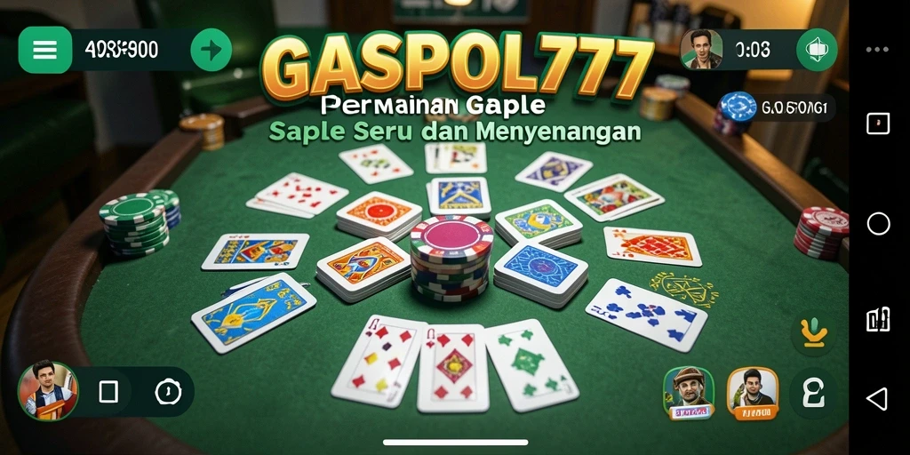 Tampilan gameplay seru di GASPOL77, mainkan Gaple sekarang!