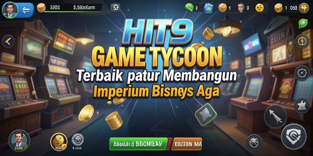 Screenshot menampilkan gameplay menarik dari HIT9 dengan berbagai aktivitas bisnis.