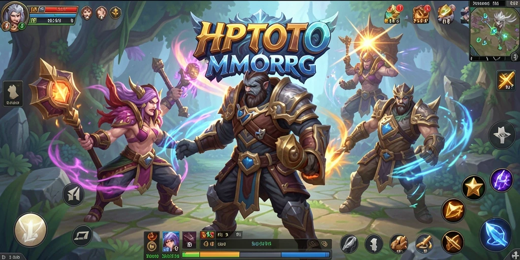 Tampilan gameplay mendebarkan HPTOTO dalam dunia MMORPG.