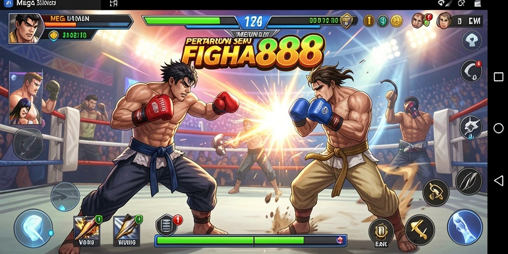 Gameplay seru dengan pertarungan karakter yang mendebarkan.