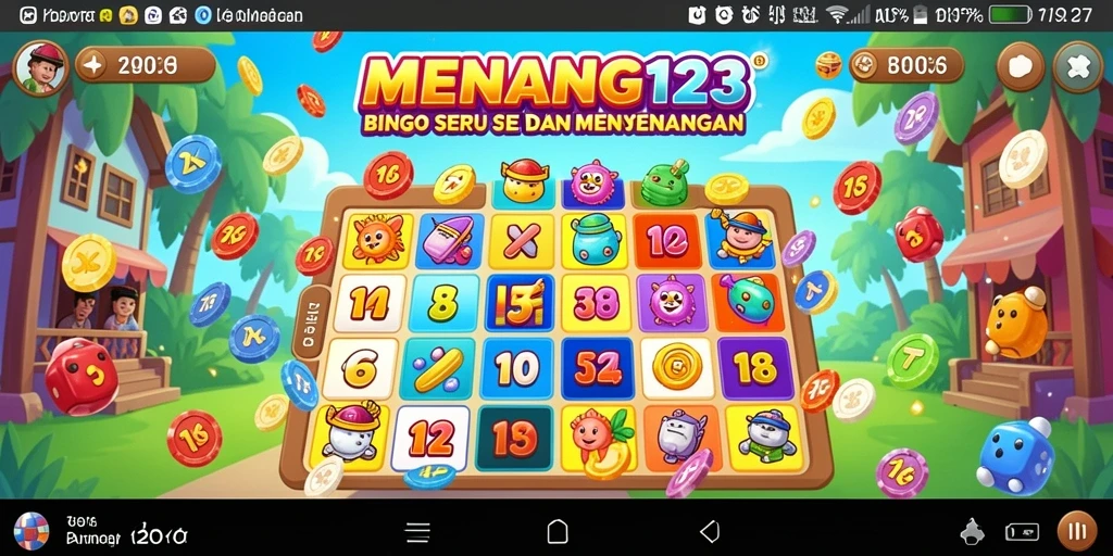 Tangkapan layar utama MENANG123 menampilkan gameplay Bingo yang mendebarkan.