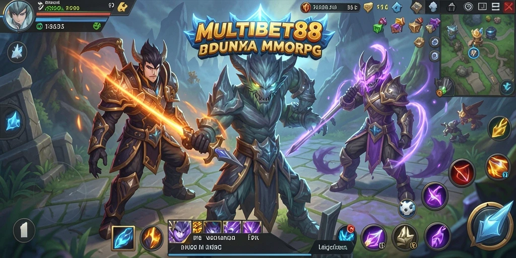 Screenshot gameplay MULTIBET88 menampilkan pertempuran seru dan grafis yang menawan.