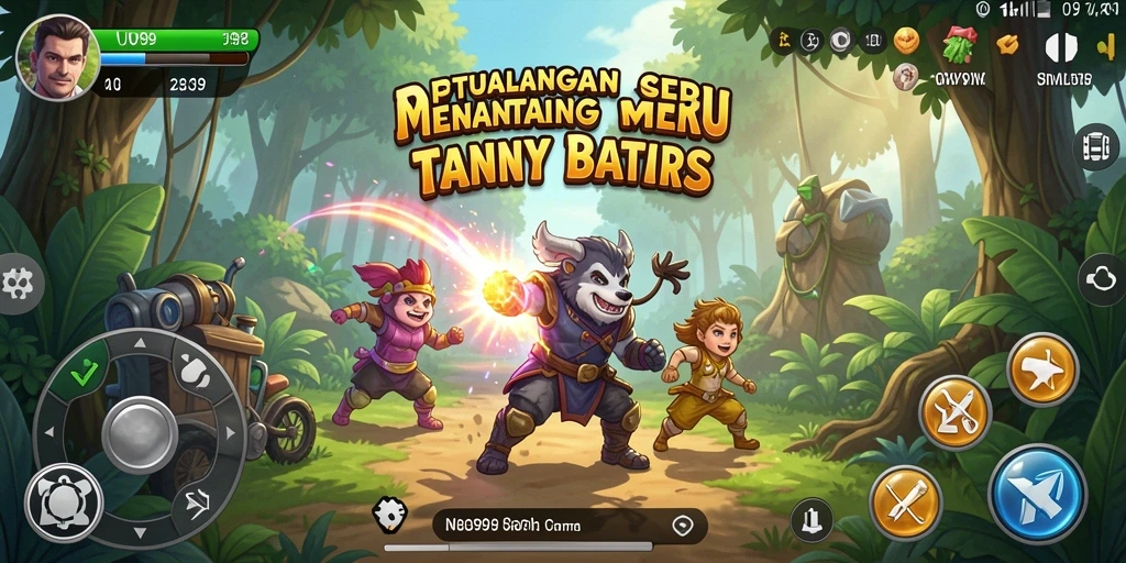 Tangkapan layar dari gameplay OVO99 menunjukkan aksi petualangan seru.