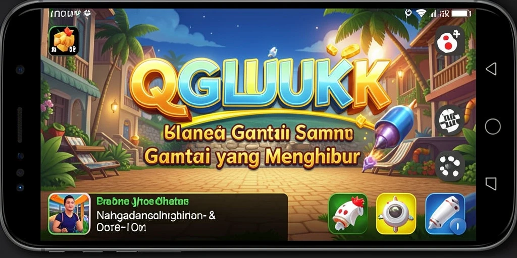 Screenshot utama QGLUCK menampilkan gameplay yang seru dan interaktif.
