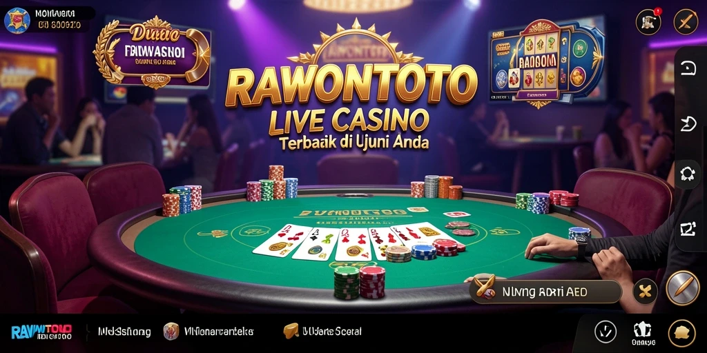 Gameplay RAWONTOTO yang mendebarkan di kasino langsung.
