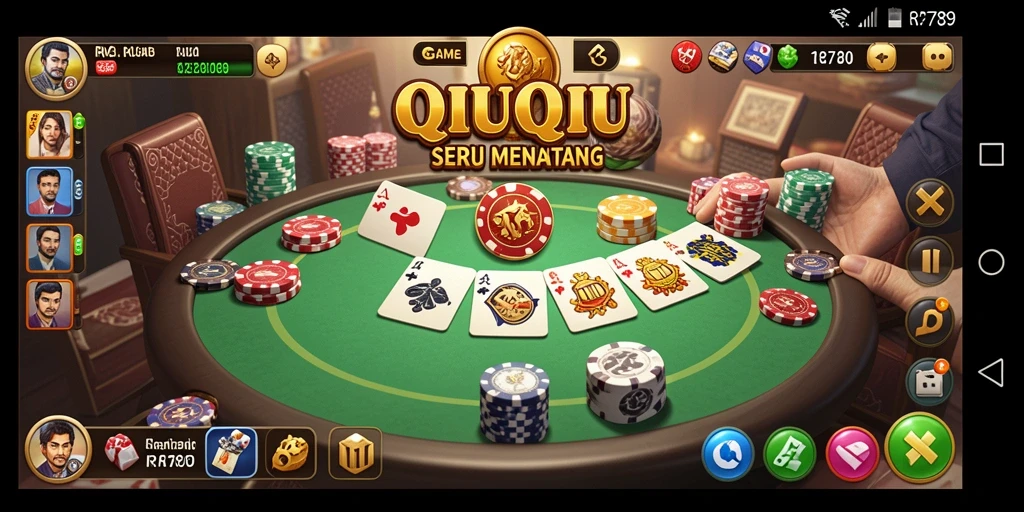 Screenshot gameplay QiuQiu yang menampilkan keseruan pertandingan.