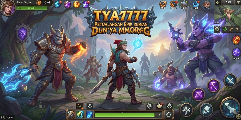 Gameplay mendebarkan di dunia MMORPG penuh petualangan.